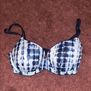 Blue and white Bra